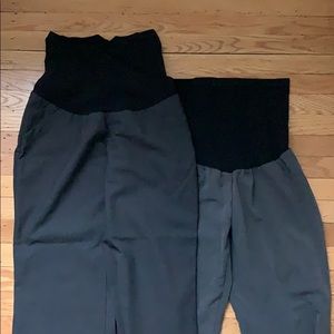 Two pairs maternity grey dress pants!